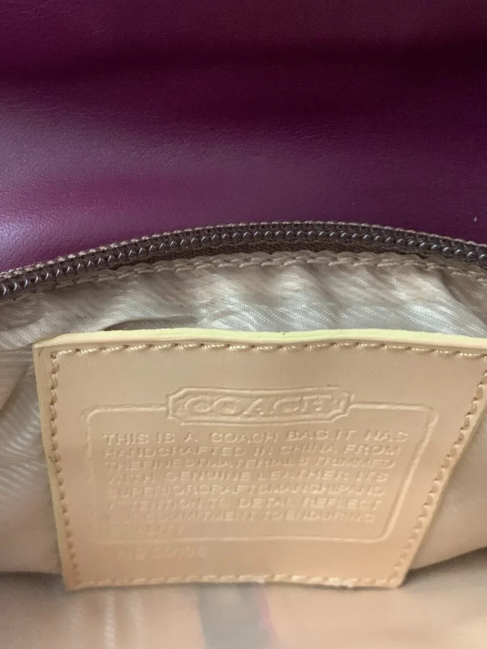 Plum and Pink Coach Wristlet - Picture 4 of 4
